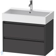 Тумба под умывальник Duravit Ketho.2 549x784x460 подвесн., 2 ящика, графит матовый K25277049490000