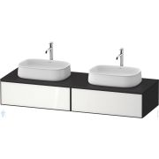 Тумба под раковину Duravit Zencha 281х1600х550мм, подвесная, цвет белый/черный ZE4815B64800000