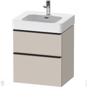 Тумба под раковину Duravit D-Neo (625x584x452мм) подвесная, цвет: тауп матовый DE4376004910000