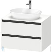Тумба под умывальник Duravit Ketho.2 568x800x550 подвесная, 2 ящика, белый матовый K24895018180000