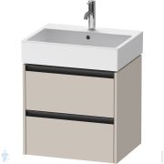 Тумба под умывальник Duravit Ketho.2 549x584x460 подвесн., 2 ящика, цвет: тауп матовый K25275091910000