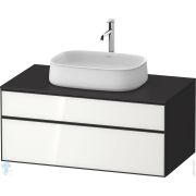 Тумба под раковину Duravit Zencha 442х1000х550мм, подвесная, цвет белый/черный ZE4821064800000