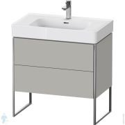 Тумба под раковину Duravit XSquare 731х784х470 напольная, 2 ящика, бетонно-серый мат. XS452800707000