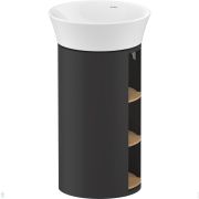 Тумба под раковину Duravit White Tulip WT42390H558 751x350 напольная, супермат. графит+массив дуба