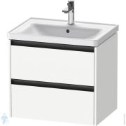 Тумба под умывальник Duravit Ketho.2 549x634x455 2 ящика, белый матовый K25282018180000