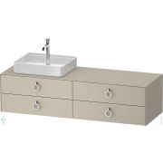 Тумба под раковину Duravit White Tulip 1600х408х550мм, 4 ящика, темно-серый мат. WT4995L60600000