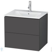 Тумба под раковину Duravit L-Cube 620х550х481 подвесная, 2 ящика, графит матовый LC624004949