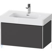 Тумба под раковину Duravit XSquare 784х397х470 подвесная, 1 ящик, графит мат. XS4279049490000