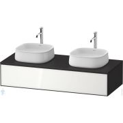 Тумба под раковину Duravit Zencha 281х1300х550мм, подвесная, цвет белый/черный ZE4813B64800000