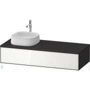 Тумба под раковину Duravit Zencha 281х1300х550мм, подвесная, цвет белый/черный ZE4812L64800000