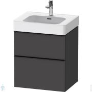 Тумба под раковину Duravit D-Neo (625x584x452мм) подвесная, графит матовый DE4376004490000