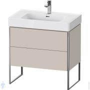 Тумба под раковину Duravit XSquare 731х784х470 напольная, 2 ящика, цвет: тауп матовый XS4528091