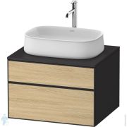 Тумба под раковину Duravit Zencha 442х650х550мм, подвесная, цвет нат.дуб/черный ZE4820030800000