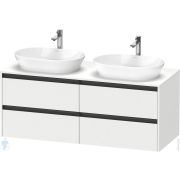 Тумба под умывальник Duravit Ketho.2 568x1400x550 подвесная, 4 ящика, белый матовый K24898B18180000