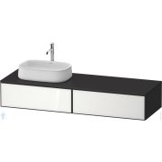 Тумба под раковину Duravit Zencha 281х1600х550мм, подвесная, цвет белый/черный ZE4814L64800000