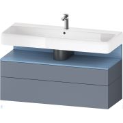 Тумба под раковину Duravit Qatego 1190х470мм подвесная, 2 ящ, подсветка, дуб/базальт QA4396030430010