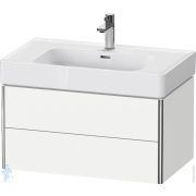 Тумба под раковину Duravit XSquare 784х397х470 подвесная, 2 ящика, белый матовый XS4399018180000