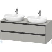 Тумба под умывальник Duravit Ketho.2 568x1400x550 подвес., 4 ящика, бетонно-сер.мат. K24898B07070000