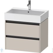 Тумба под умывальник Duravit Ketho.2 549x684x460 подвесн., 2 ящика, цвет: тауп матовый K25276091910000