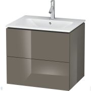 Тумба под раковину Duravit L-Cube 620х550х481 подвесная, 2 ящ., серая фланель гл. LC6240089890A00