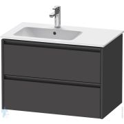 Тумба под умывальник Duravit Ketho.2 549x810x480 подвесная, 2 ящика, графит матовый K25267049490000