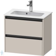 Тумба под умывальник Duravit Ketho.2 549x610x390 подвесн., 2 ящика, цвет: тауп матовый K25255091910000