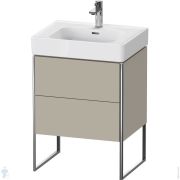 Тумба под раковину Duravit XSquare 731х584х470 напольная, 2 ящика, темно-серый мат. XS4527060600000