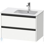 Тумба под умывальник Duravit Ketho.2 549x810x480 подвесная, 2 ящика, белый матовый K25268018180000