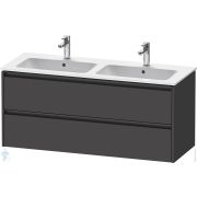Тумба под умывальник Duravit Ketho.2 550x1280x480 подвесная, 2 ящика, графит матовый K25266049490000