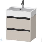 Тумба под умывальник Duravit Ketho.2 549x584x390 подвесн., 2 ящика, цвет: тауп матовый K25273091910000