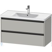 Тумба под умывальник Duravit Ketho.2 549x984x455 2 ящика, бетонно-серый мат. K25284007070000