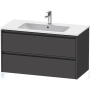 Тумба под умывальник Duravit Ketho.2 550x1010x480 подвесная, 2 ящика, графит матовый K25264049490000