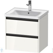Тумба под умывальник Duravit Ketho.2 549x584x455 2 ящика, белый глянцевый K25281022220000