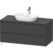 Тумба под умывальник Duravit Ketho.2 568x1200x550 подвесная, 2 ящика, графит матовый K24897049490000