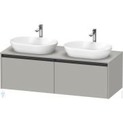 Тумба под умывальник Duravit Ketho.2 459x1400x550 подвесн., 2 ящика, бетон.-сер.мат. K24888B07070000