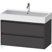 Тумба под умывальник Duravit Ketho.2 549x984x460 подвесн., 2 ящика, графит матовый K25278049490000