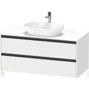 Тумба под умывальник Duravit Ketho.2 568x1200x550 подвесная, 2 ящика, белый матовый K24897018180000