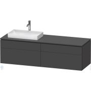 Тумба под раковину Duravit L-Cube 482х1620х550 подвесная, графит матовый LC4871L49490000
