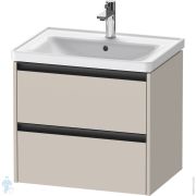 Тумба под умывальник Duravit Ketho.2 549x634x455 2 ящика, цвет: тауп матовый K25282091910000