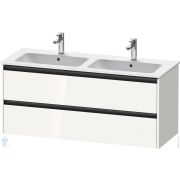 Тумба под умывальник Duravit Ketho.2 550x1280x480 подвесная, 2 ящика, белый глянц. K25266022220000