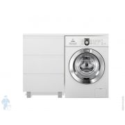 Тумба с раковиной Estet Dallas Luxe 1400х482 напольная, 3 ящика, левосторонняя, белый ФР-00002922