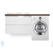 Тумба со столешницей Estet Malibu Luxe 1550х500 к стир.машине, подвесная, 2 ящика, левая ФР-00007116