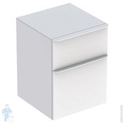 Шкафчик боковой Geberit Smyle Square (450х470х600) 2 ящика, белый глянец 500.357.00.1