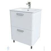 %Тумба с умывальником IDDIS Brick 600х470х810 напольная, 2 ящика, белый BRI60WFi95K