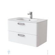 Тумба с умывальником IDDIS Brick 800х470х500 подвесная, 2 ящика, белый BRI80W0i95K