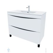 Тумба с умывальником IDDIS Cloud 1003х465х810 напольная, 2 ящика, белый CLO10WFi95K