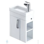Тумба с умывальником IDDIS Torr 400х220х640 подвесная, полки справа, белый TOR40WRi95K