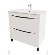 Тумба с умывальником IDDIS Cloud 800х465х810 напольная, 2 ящика, белый CLO80WFi95K