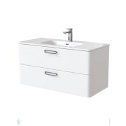 Тумба с умывальником IDDIS Brick 1000х470х500 подвесная, 2 ящика, белый BRI10W1i95K
