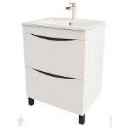 Тумба с умывальником IDDIS Cloud 603х465х810 напольная, 2 ящика, белый CLO60WFi95K